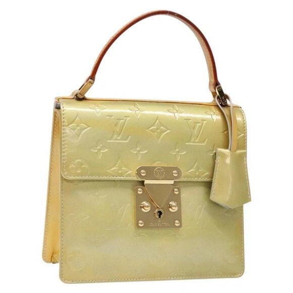Louis Vuitton Handbags - LOUIS VUITTON Monogram Vernis Spring Street Hand Bag Gris M91029 LV Auth 140998
